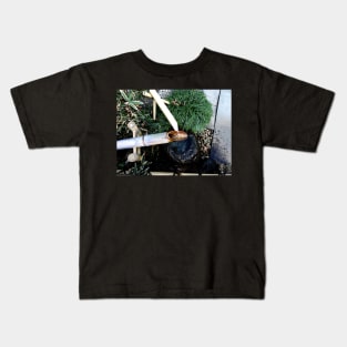 Photo of Deer Scarer in a Japanese Garden Kids T-Shirt